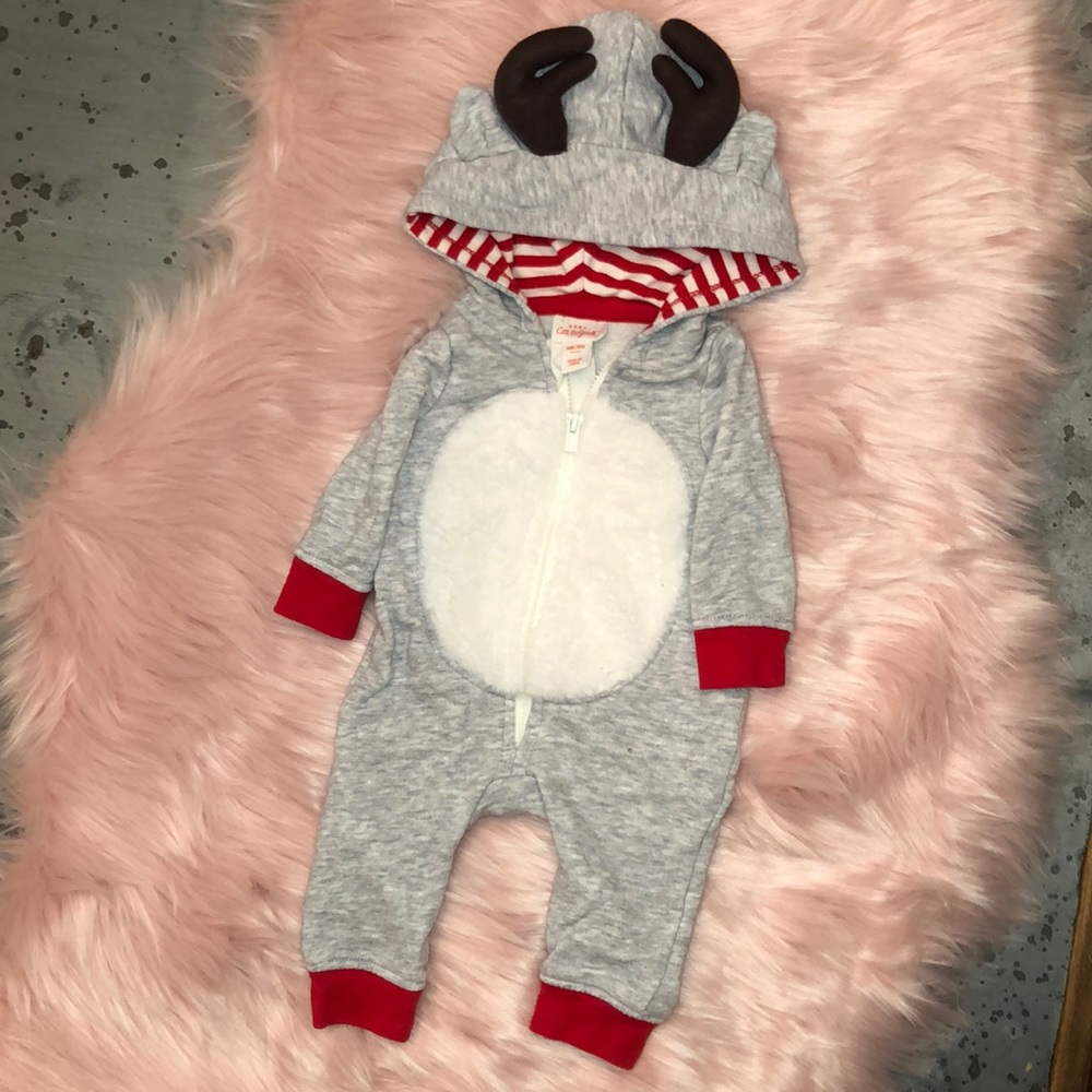Cat & Jack reindeer snuggly one piece
